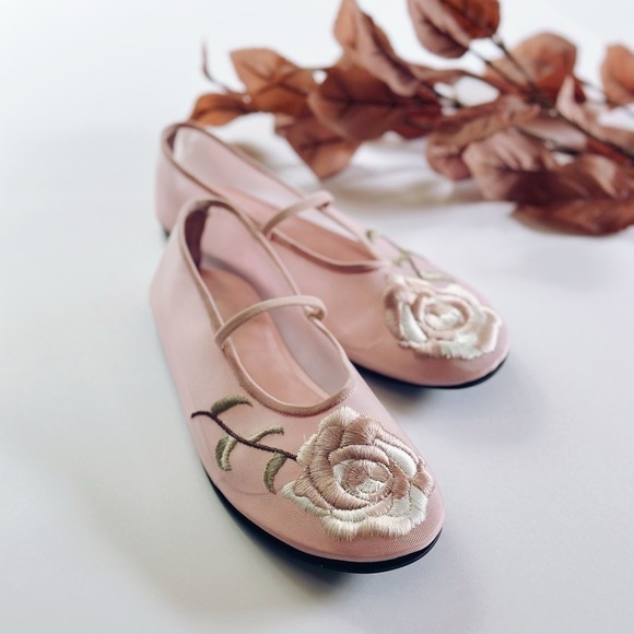 Jeffrey Campbell Swan Flower Mesh Flats Pink - Picture 4 of 10